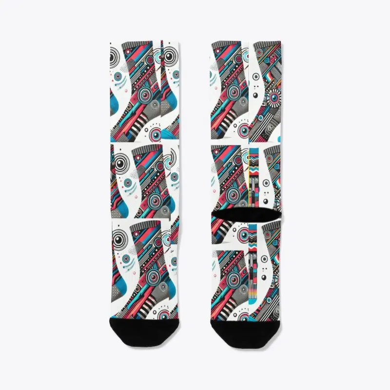 "Vibrant Geometric Socks"